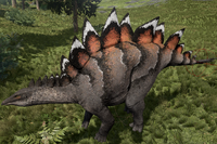 A Black-Tipped Stegosaurus.