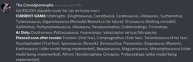 Confirmed Playable Dino Roster
