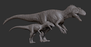 Juvenile Allosaurus model