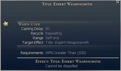 Title Expert Weaponsmith