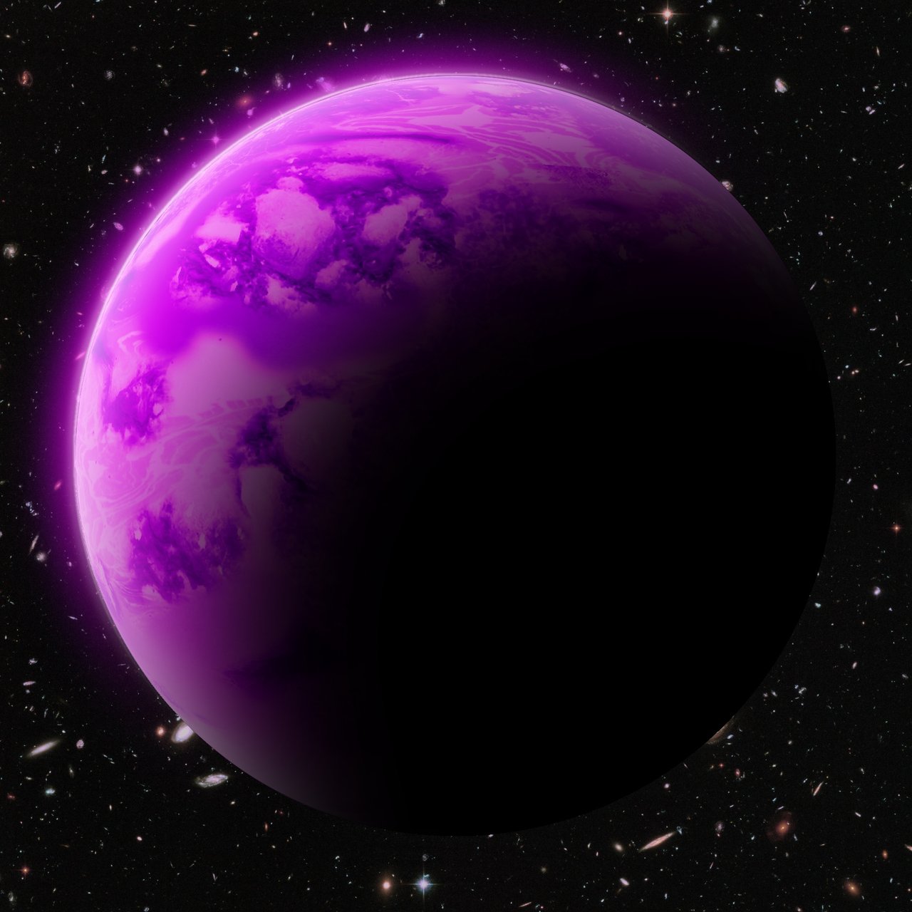 cool purple planet