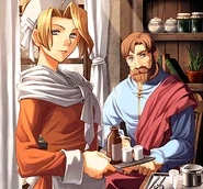 Ys II Chronicles artwork of Flair Rall and Nurse Sarina