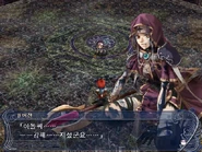 Dularn after her final defeat. The portrait changes slightly depending on the difficulty.