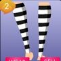 Striped BW Leg Warmers