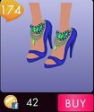 Blue Green Jeweled Shoes