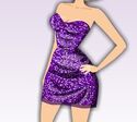 Studded Purple Mini Dress