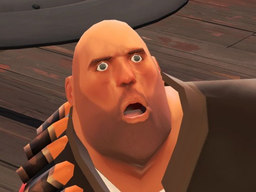 Team Fortress 2 - you can play a Heavy with Gabe Newell's face