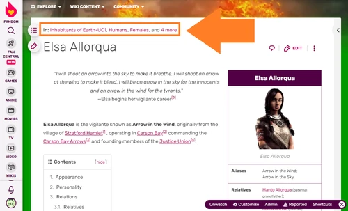 Example content page - categories at the top.png (215 KB) Le categorie in una pagina sono mostrate in alto, fino a 3 completamente e poi la formula "altre X".