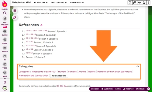 Example content page - categories at the bottom.png (112 KB) Le categorie in una pagina sono mostrate tutte in basso nell'apposito modulo collassabile.