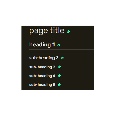...più segni uguali aggiungi, più in basso nella gerarchia sarà l'intestazione.