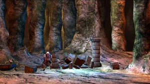 Geralt attiva il portale nella base di Salamandra