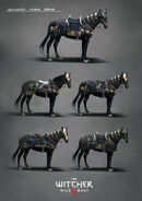 Tw3 concept art nilfgaard horse armor by Marta Dettlaff