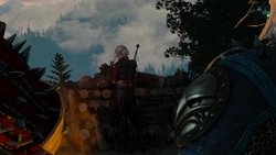 Ciri piange il vecchio witcher