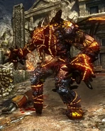 Un elementale del fuoco in The Witcher 2