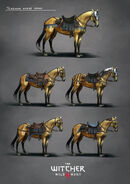 Tw3 concept art temerian horse armor by Marta Dettlaff