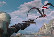 Geralt uses a one-handed crossbow to fight Ekhidna