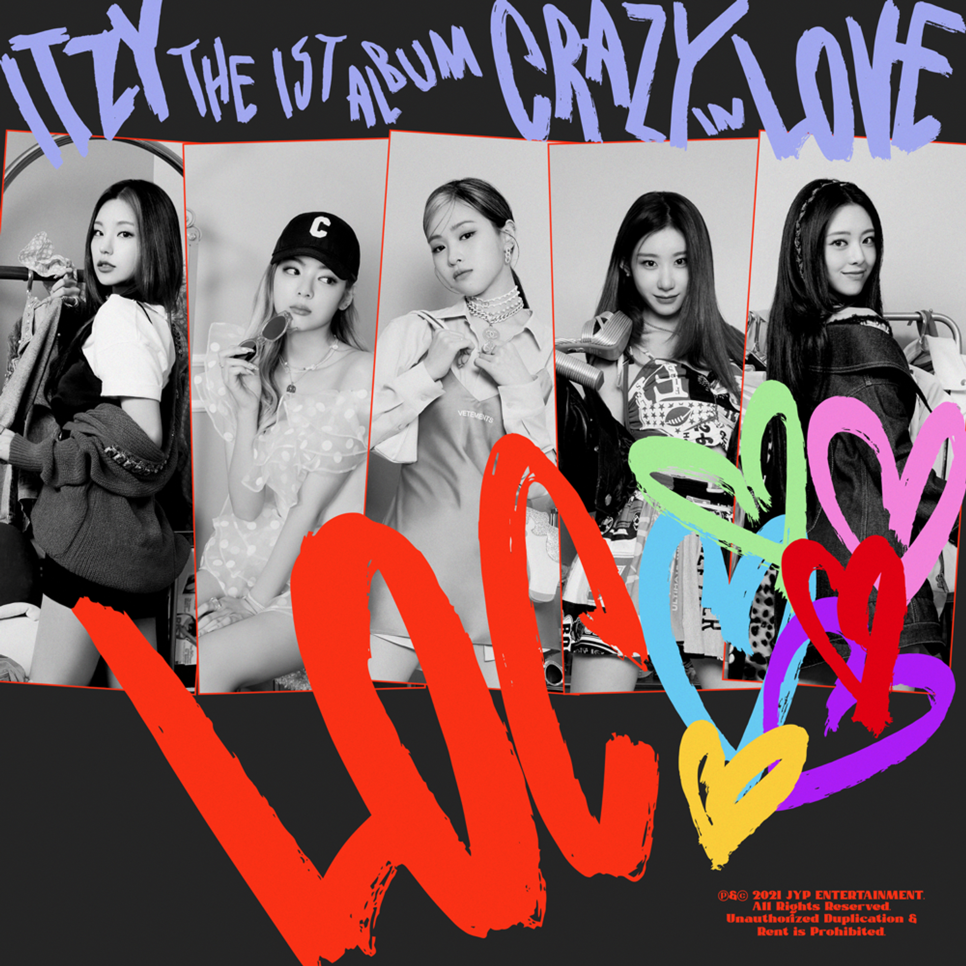 ITZY - [CRAZY IN LOVE] 1st Album 6 Version SET