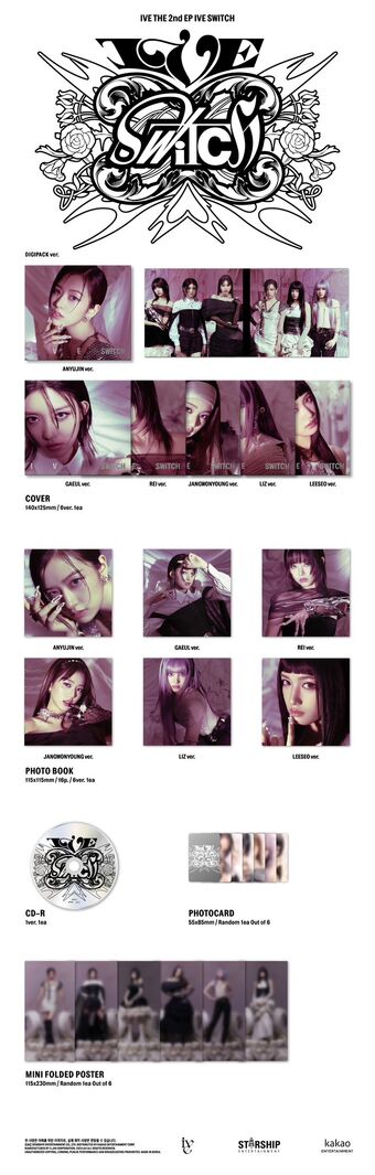 IVE - IVE SWITCH シリアル 4枚 IVE - [IVE SWITCH] 2nd EP Album SPIN-OFF Version