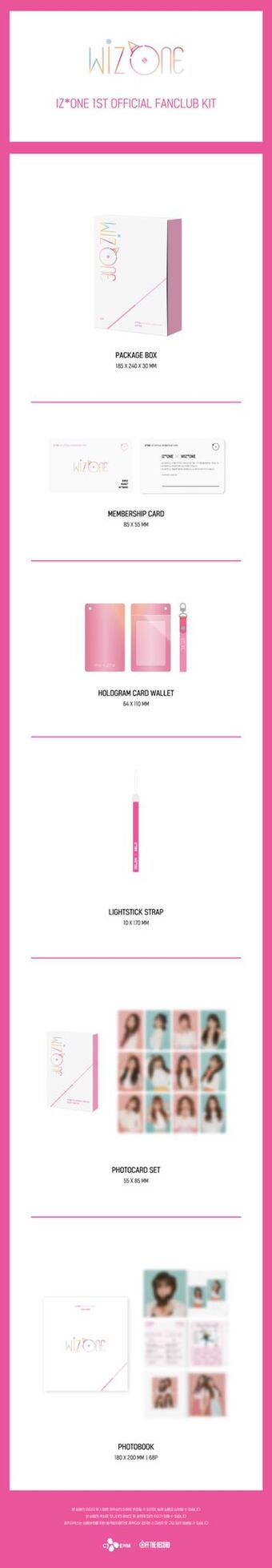 IZ*ONE⭐1st OFFICIAL FANCLUB KIT WIZ*ONE⭐ IZ*ONE (アイズワン) 1st Official Fanclub Kit WIZ*ONE