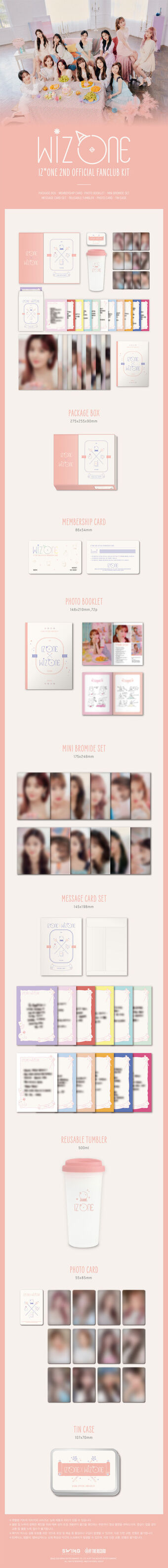 IZ*ONE⭐1st OFFICIAL FANCLUB KIT WIZ*ONE⭐ IZ*ONE (アイズワン) 1st Official Fanclub Kit WIZ*ONE