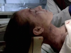 Tatiana in the morgue.