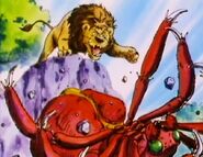 Лев побеждает Гигантского паука. Волшебник из Страны Оз - Аниме 1995