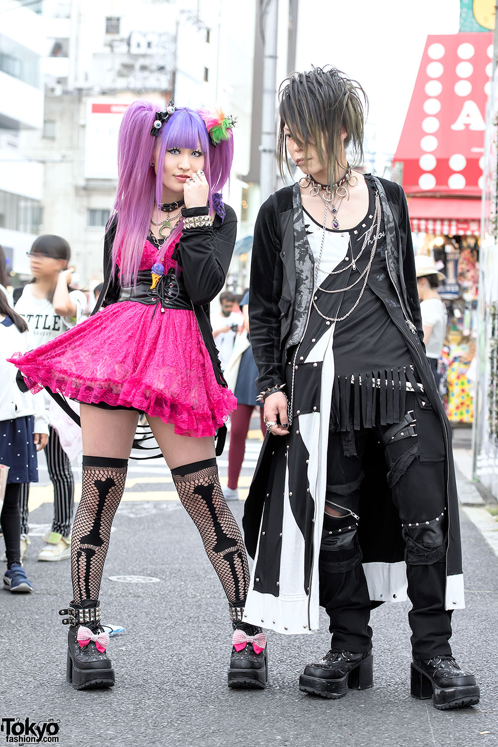 Harajuku Punk in Studded Leather Jacket & Boots