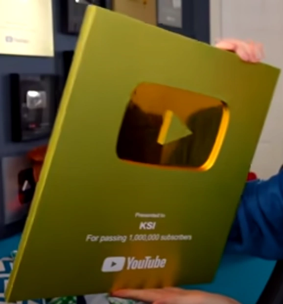 Fake KSI Gold Play Button Jack's Play Buttons Wiki Fandom