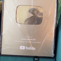 Jacksucksatlife Gold Play Button 3 Jack S Play Buttons Wiki Fandom