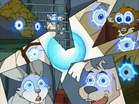 Activating their powers.