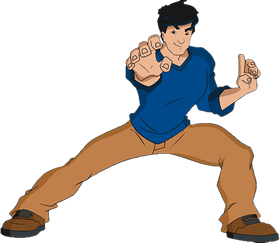 jackie chan fighting pose