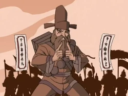 Lo Pei imprisoning Shendu in a flashback
