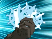 The snowmen wielded deadly snowflake-shaped shuriken