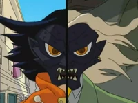 Valmont and Jade wearing Kuro's Mask
