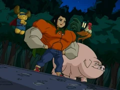 Muscular T-Girl and her T-Troops