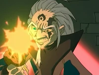 Wong's staff glowing in the presence of the Talismans.