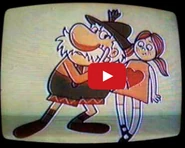 A Commercial with Hamburgermeister and a girl with a heart shirt from another commercial.