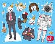 A Jack Box paper doll.