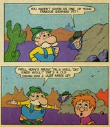 Making up a famous old saying.