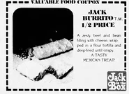 A coupon for the Jack Burrito.