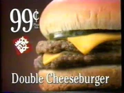 The Double Cheeseburger as seen in a 1993 commercial.