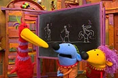 Teaching Phil how to do the coo-coo dance