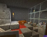 Seamus Jr. Jr. chasing a chicken in The Ultimate IRISH Frick Chamber In Minecraft