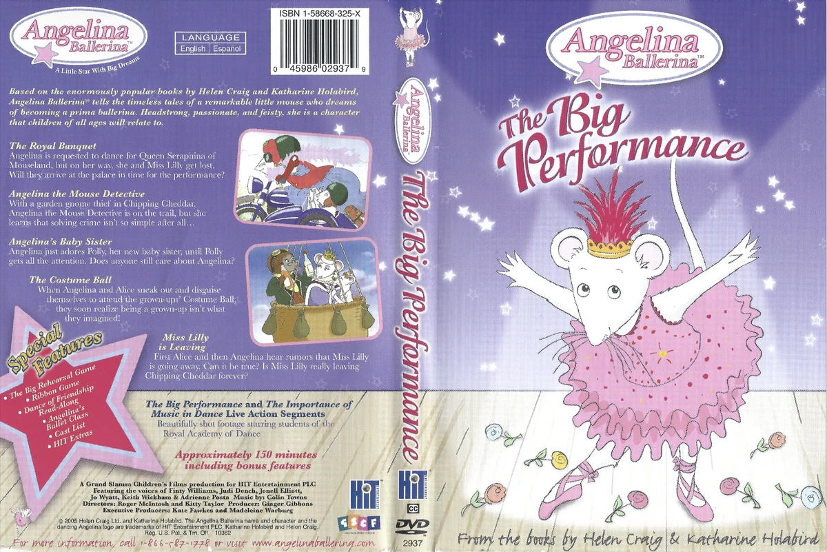 Angelina Ballerina: The Big Performance 2005 DVD | Jackson Doll's Media ...