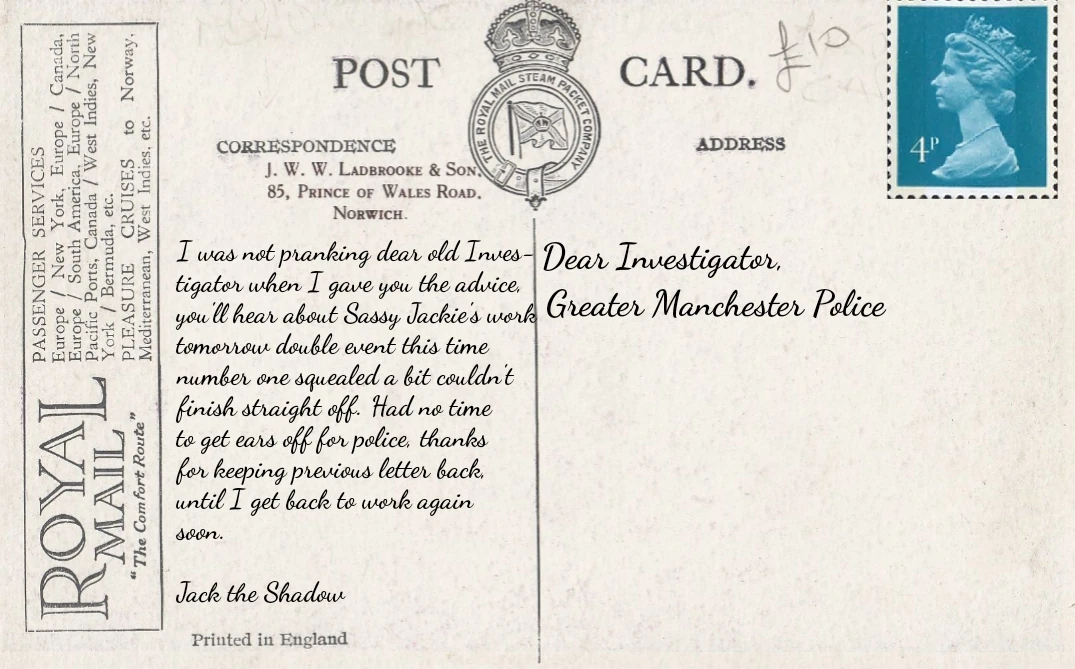 Sassy Jackie Postcard Jack the Shadow Wiki Fandom