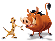 Timon and his best pal Pumbaa