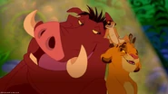Timon, Pumbaa, and Young Simba.
