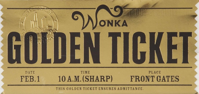 Wonka Golden Ticket Game golden 🎫 #familygames #gamesforkids #williew, golden ticket wonka