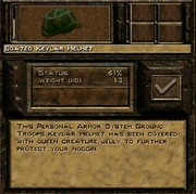 Coated kevlar helmet