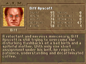 Biff's A.I.M. profile in Jagged Alliance.